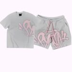 Syna World Logo Grey Pink Shorts Set