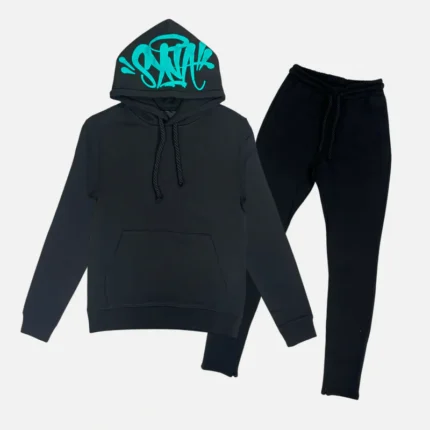Syna World Logo Tracksuit – Black Teal