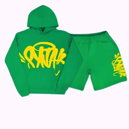 Syna World Team Hoodie Short Twinset Green Yellow